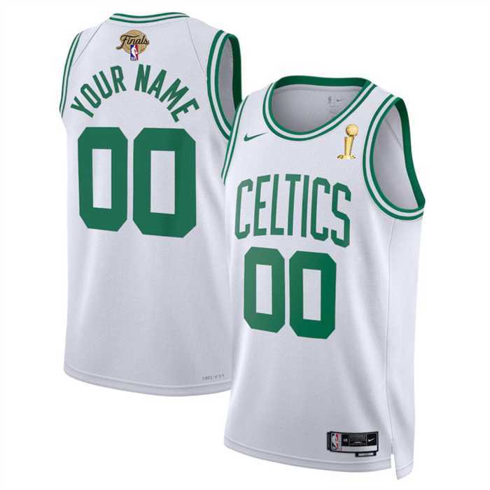 Men%27s Boston Celtics Active Player Custom White 2024 Finals Champions Association Edition Stitched Basketball Jersey->customized nba jersey->Custom Jersey